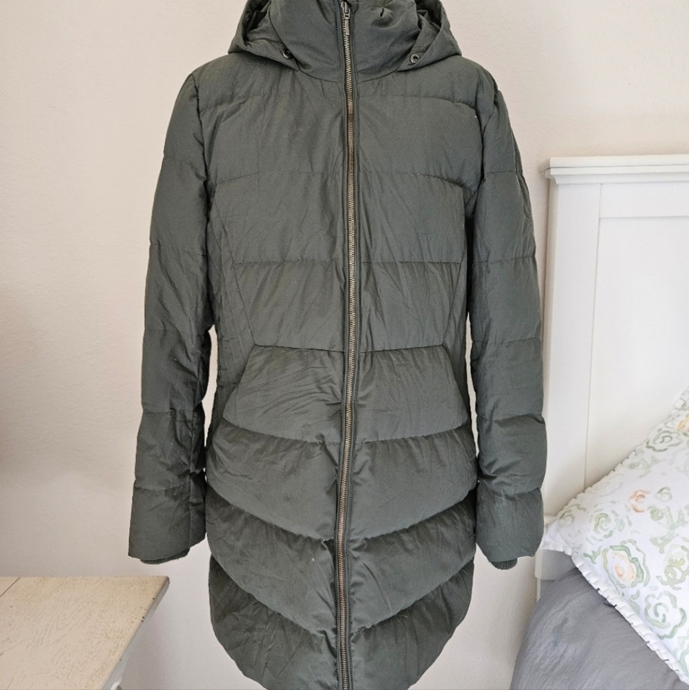 Green Lands End Goose Down Jacket